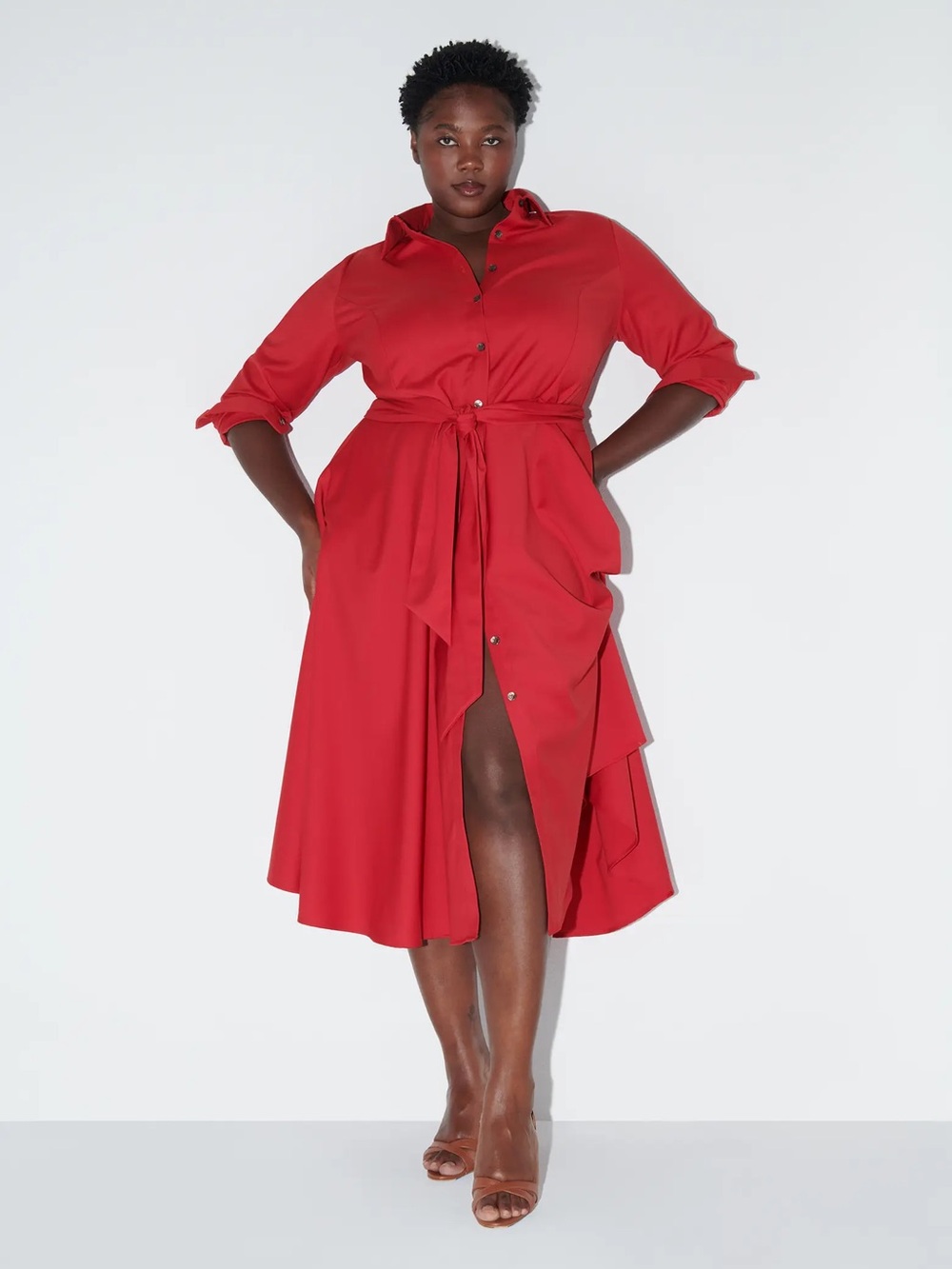 Pari Passu Tace Shirtdress Red D22